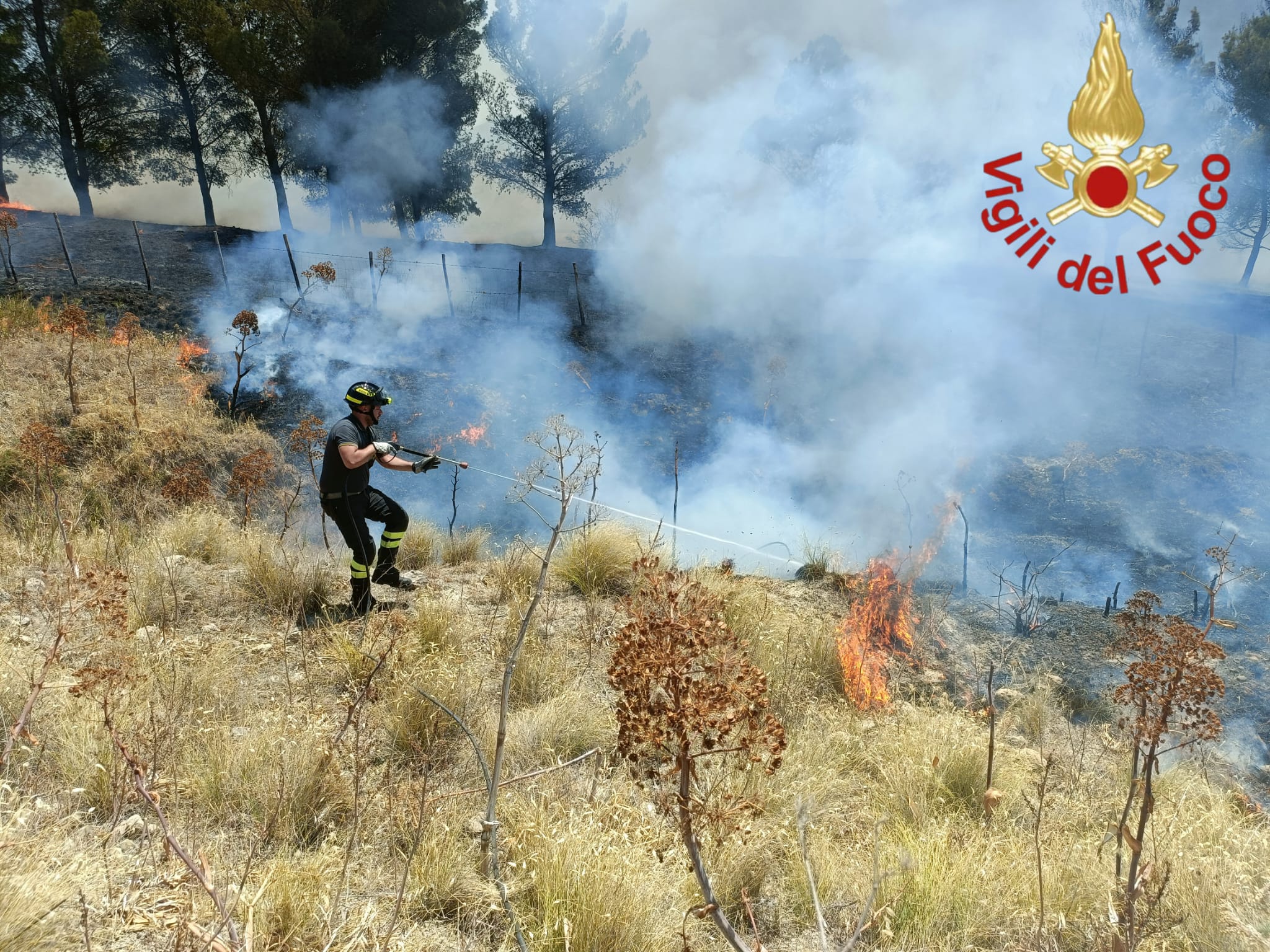 Numerosi incendi impegnano i vigili del fuoco del comando di Enna