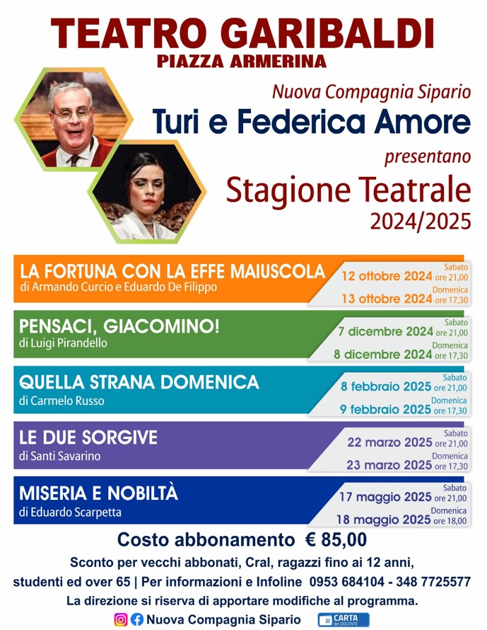 stagione teatrale 2024 25