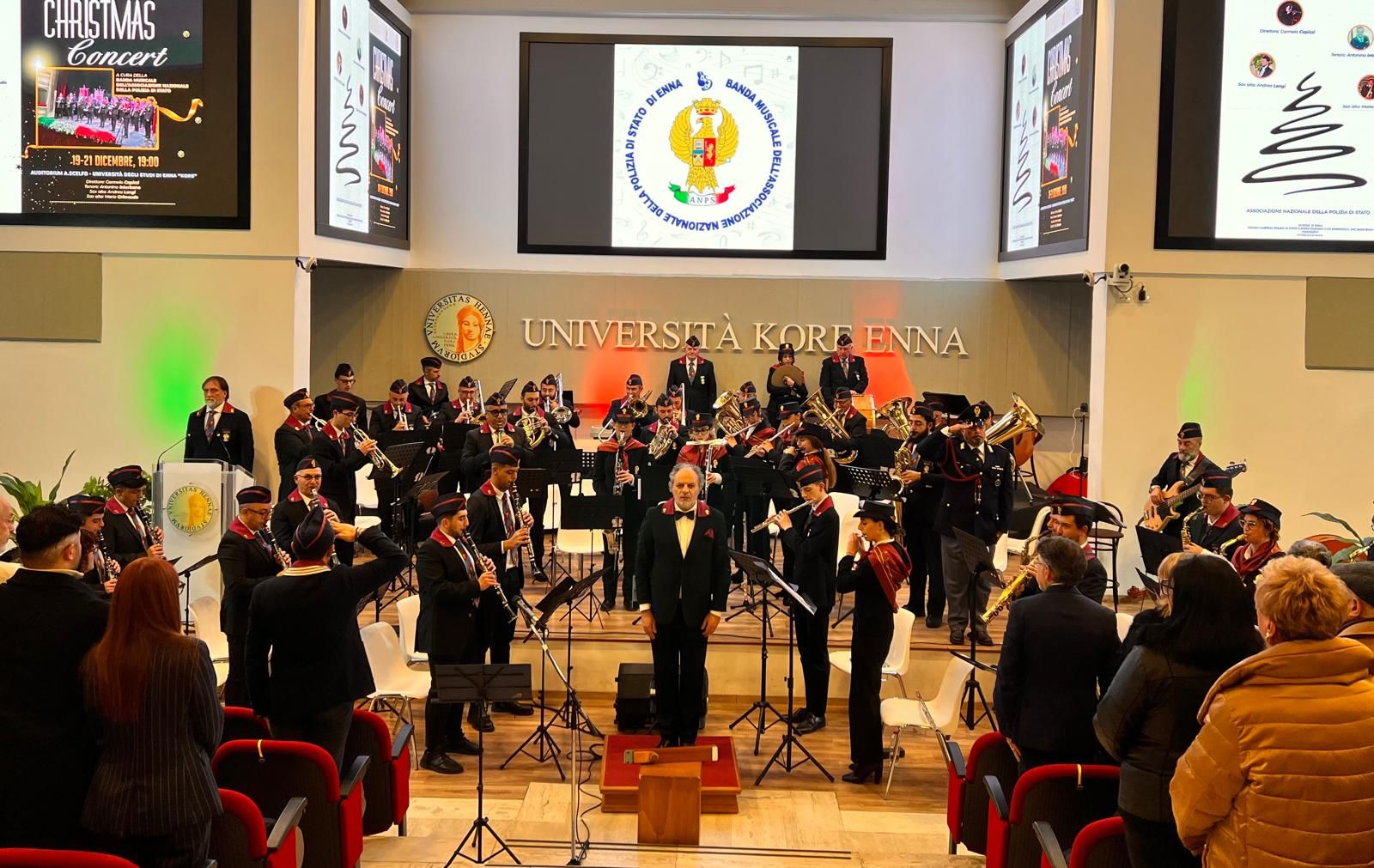 Successo straordinario per Il concerto della banda dell’Associazione Nazionale Polizia di Stato all’università Kore