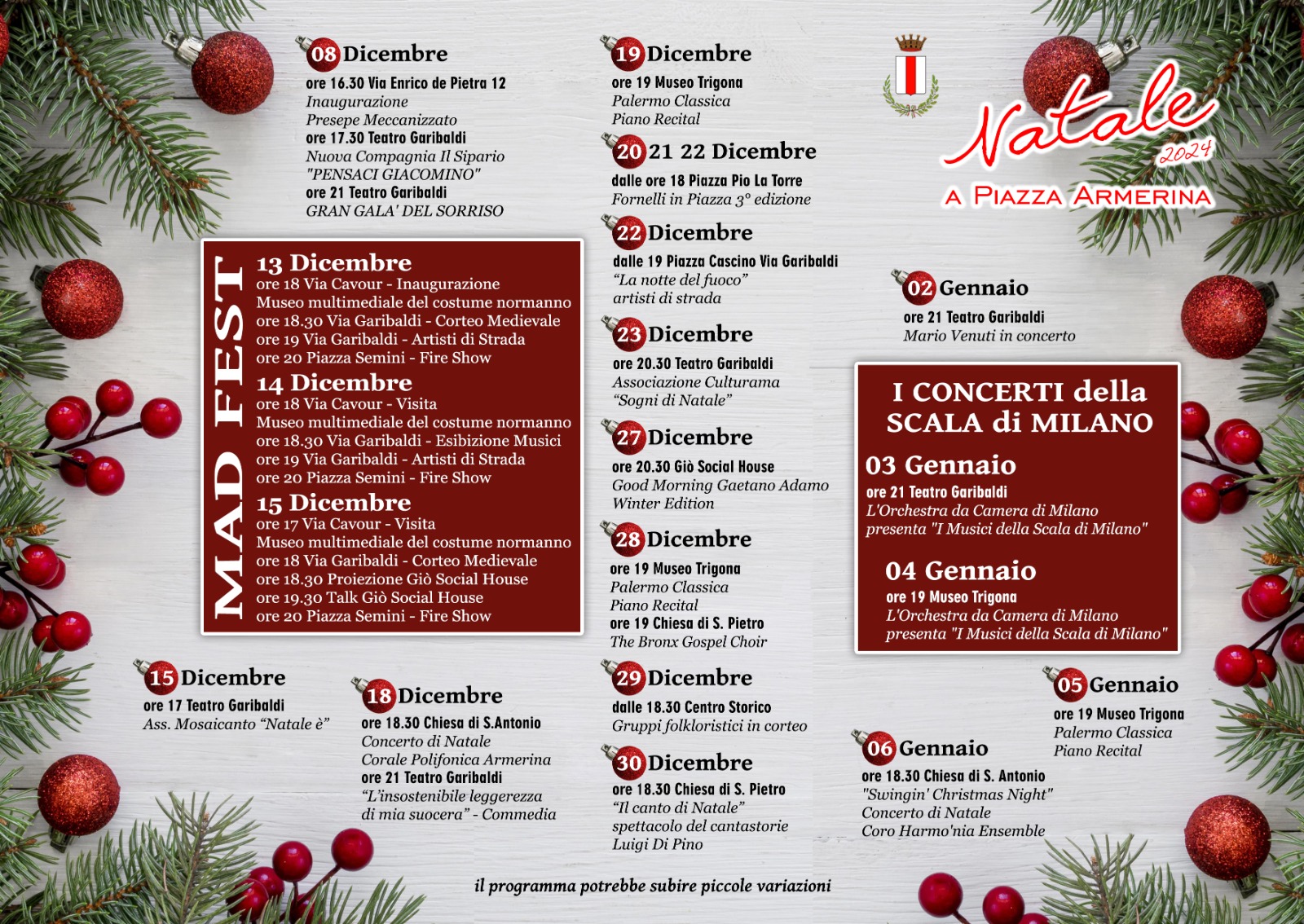 programma natale