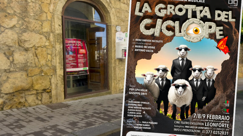 A Enna “La grotta del ciclope” divertente commedia musicale, parodia del mito più famoso della storia