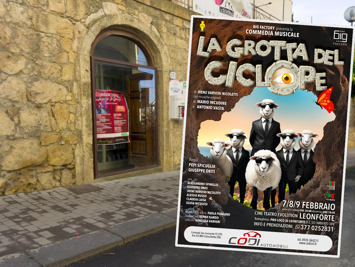 A Enna “La grotta del ciclope” divertente commedia musicale, parodia del mito più famoso della storia