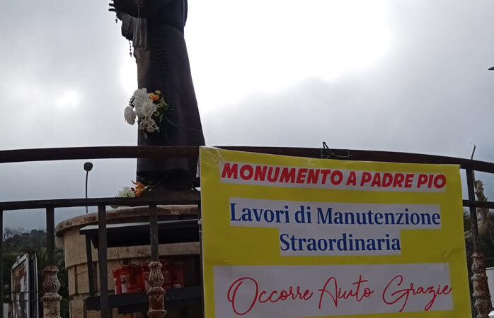 Piazza Armerina – Appello dell’associazione CASA  per il monumento a Padre Pio: occorrono importanti lavori di manutenzione